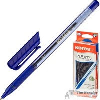 Ручка шариковая неавтоматическая Kores K2 синяя (толщина линии 0.5 мм)