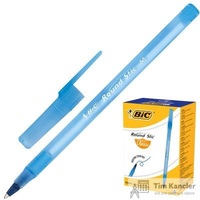 Ручка шариковая неавтоматическая масляная BIC Round Stic синяя (толщина линии 0.4 мм)