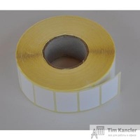 Термотрансферные этикетки бумажные полуглянцевые 30x20 мм (диаметр втулки 40 мм, 2000 штук в рулоне)