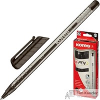 Ручка шариковая неавтоматическая Kores K1 черная (толщина линии 0.5 мм)