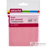 Стикеры Attache 76x76 мм пастельные розовые (1 блок, 100 листов)