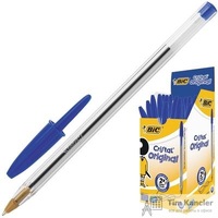 Ручка шариковая неавтоматическая масляная BIC Cristal синяя (толщина линии 0.4 мм)
