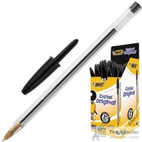 Ручка шариковая неавтоматическая масляная BIC Cristal черная (толщина линии 0.4 мм)