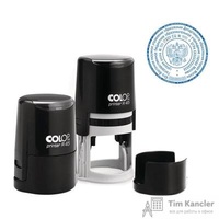 Оснастка для печати круглая Colop Printer R45 45 мм с крышкой черная