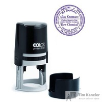 Оснастка для печати круглая Colop Printer R50 50 мм с крышкой черная