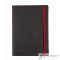 Блокнот Oxford Black'n'Red A4- 72 листа черный в линейку на сшивке (176x250 мм)