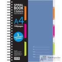 Бизнес-тетрадь Attache Selection Spiral Book A4 140 листов синяя в клетку на спирали (230x298 мм)