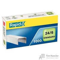 Скобы для степлера N24/6 Rapid оцинкованные (1000 штук в упаковке)