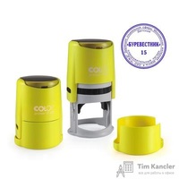 Оснастка для печати круглая Colop Printer R40 Neon 40 мм с крышкой желтая