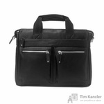 Сумка деловая Cross Case из искусственной кожи черного цвета (CC14-327)