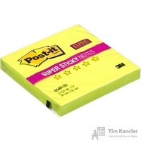 Стикеры Post-it 76x76 мм неоновые зеленые (1 блок, 90 листов)