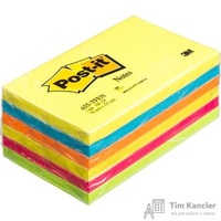 Стикеры Post-it Original 76x127 мм неоновые 5 цветов (6 блоков по 100 листов)