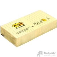 Стикеры Z-сложения Post-it Original 76x76 мм пастельные желтые для диспенсера (6 блоков по 100 листов)