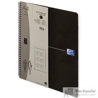 Блокнот Oxford Smart Black А4 90 листов черный в линейку на спирали (220x297 мм)