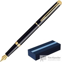 Ручка перьевая Waterman Hemisphere цвет чернил синий цвет корпуса черный с позолотой (артикул производителя S0920610)