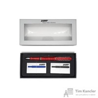 Набор письменных принадлежностей Lamy Safari (перьевая ручка красного цвета, картриджи)