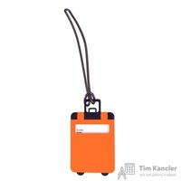 Бирка для багажа Trolley оранжевая