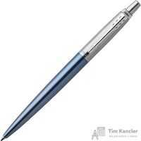 Ручка шариковая Parker Jotter Waterloo Blue CT цвет чернил синий цвет корпуса голубой (артикул производителя 1953191)