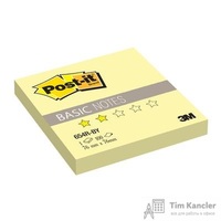 Стикеры Post-it Basic 76х76 мм пастельные желтые (1 блок, 100 листов)